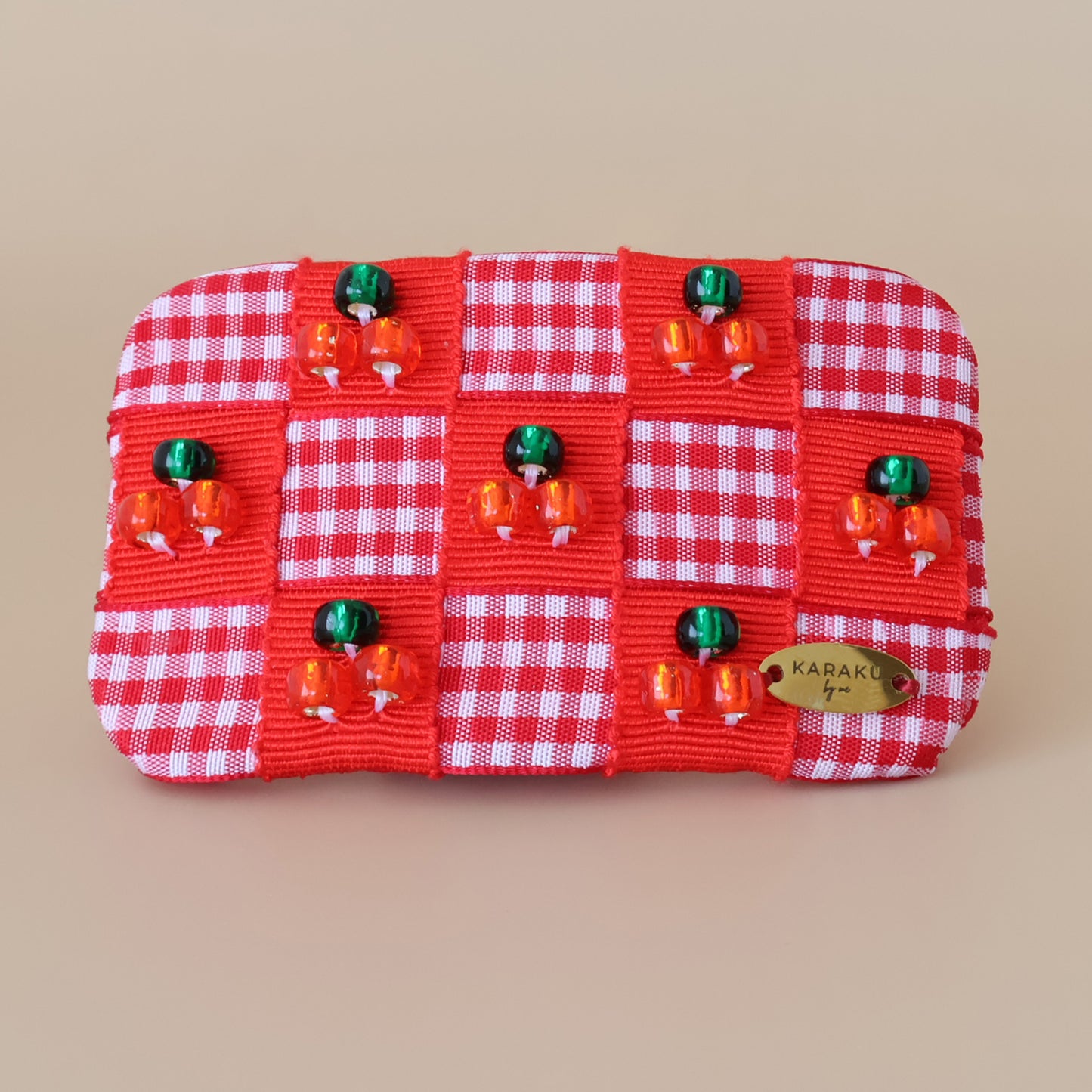 Cherry Gingham Delight Barrette【RED】