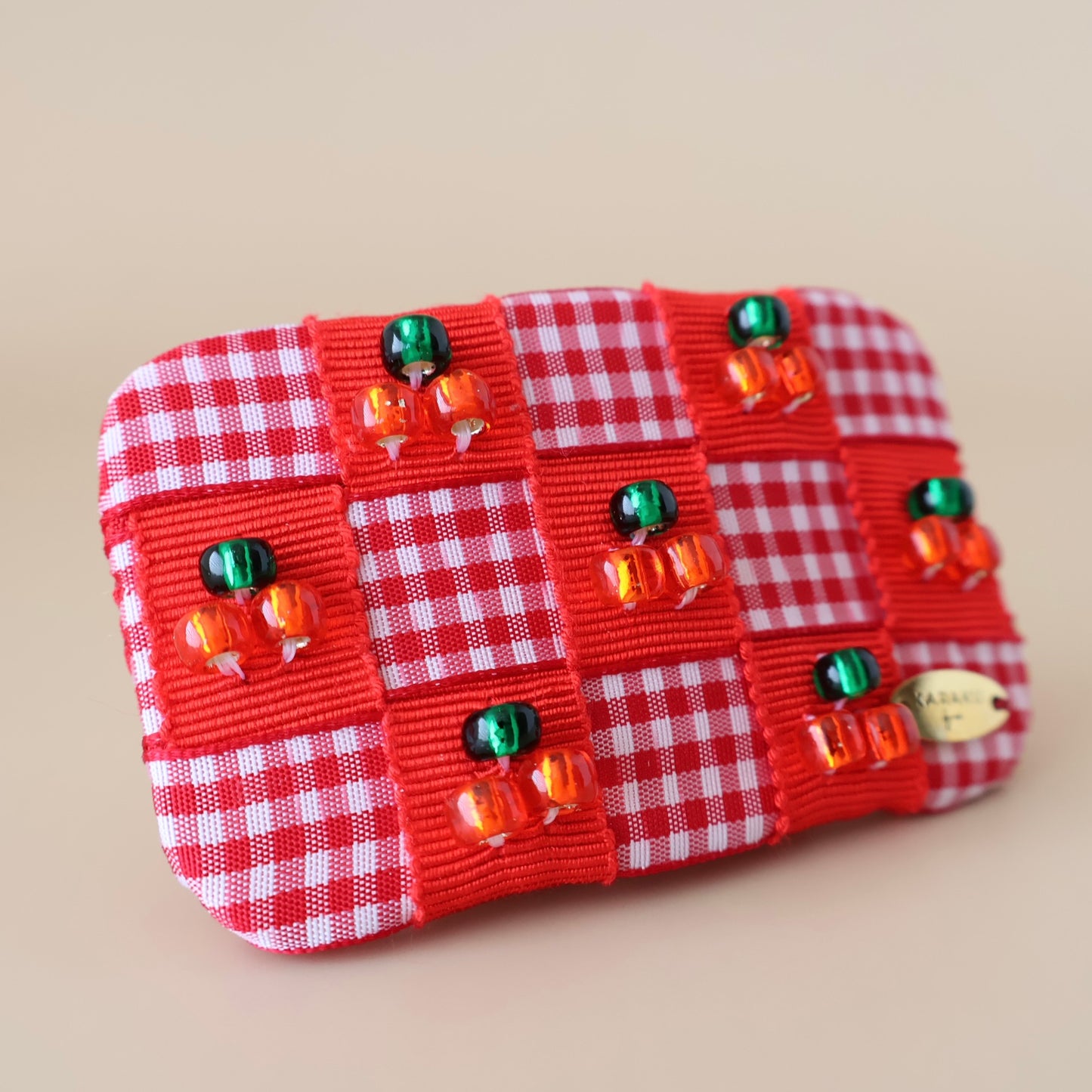 Cherry Gingham Delight Barrette【RED】