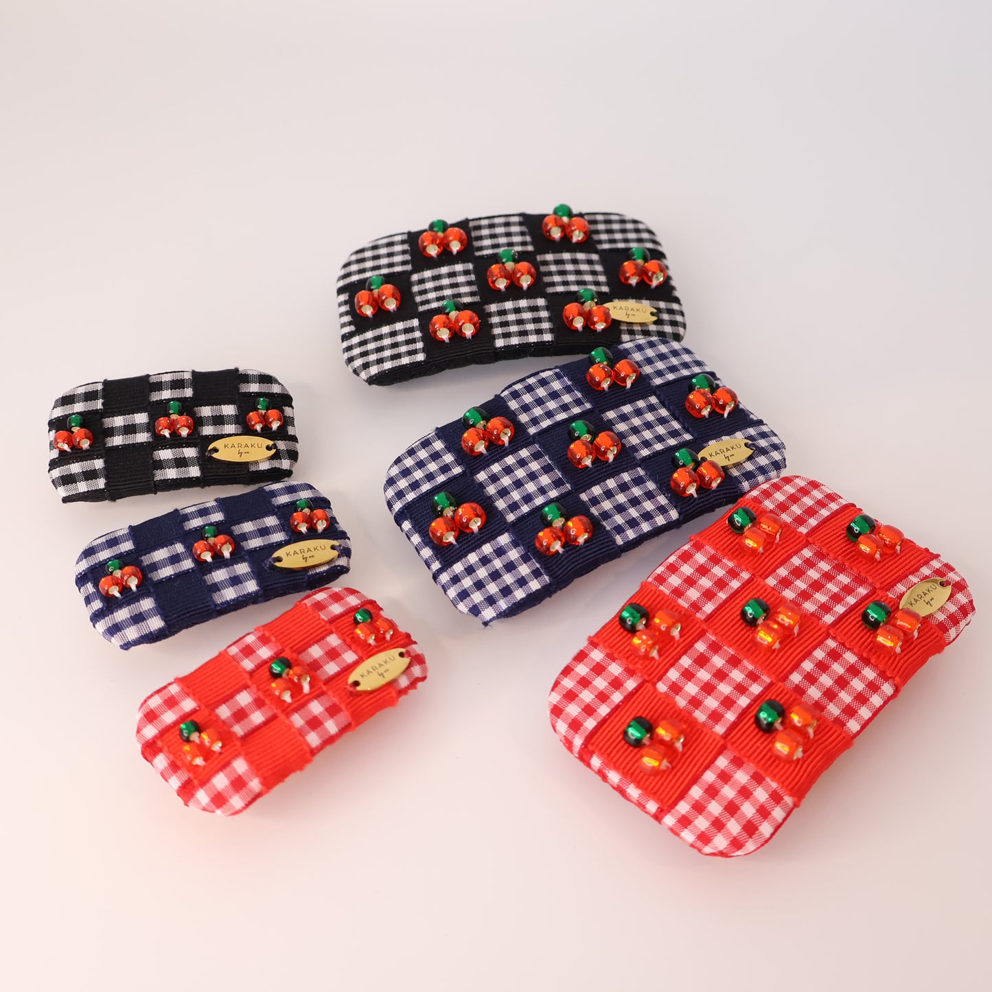 Cherry Gingham Delight Barrette【RED】