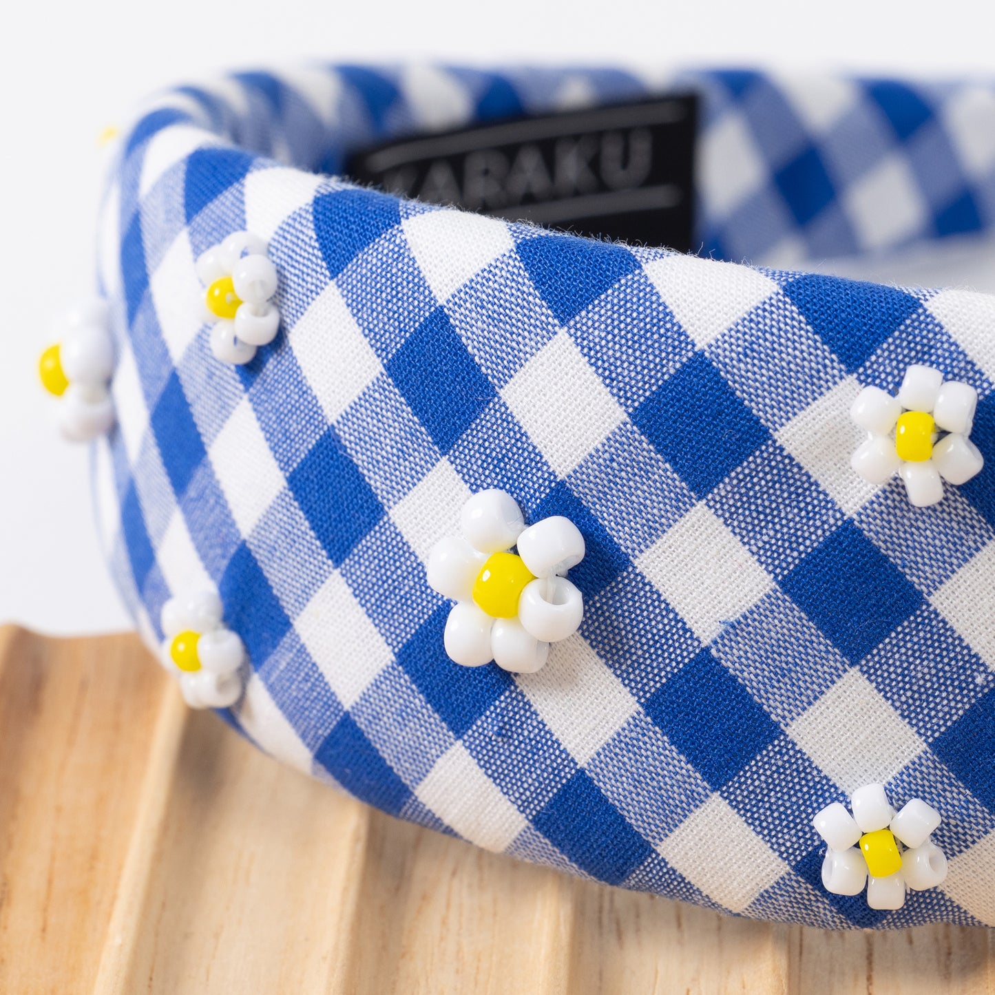 Gingham Daisy Headband【BLUE】