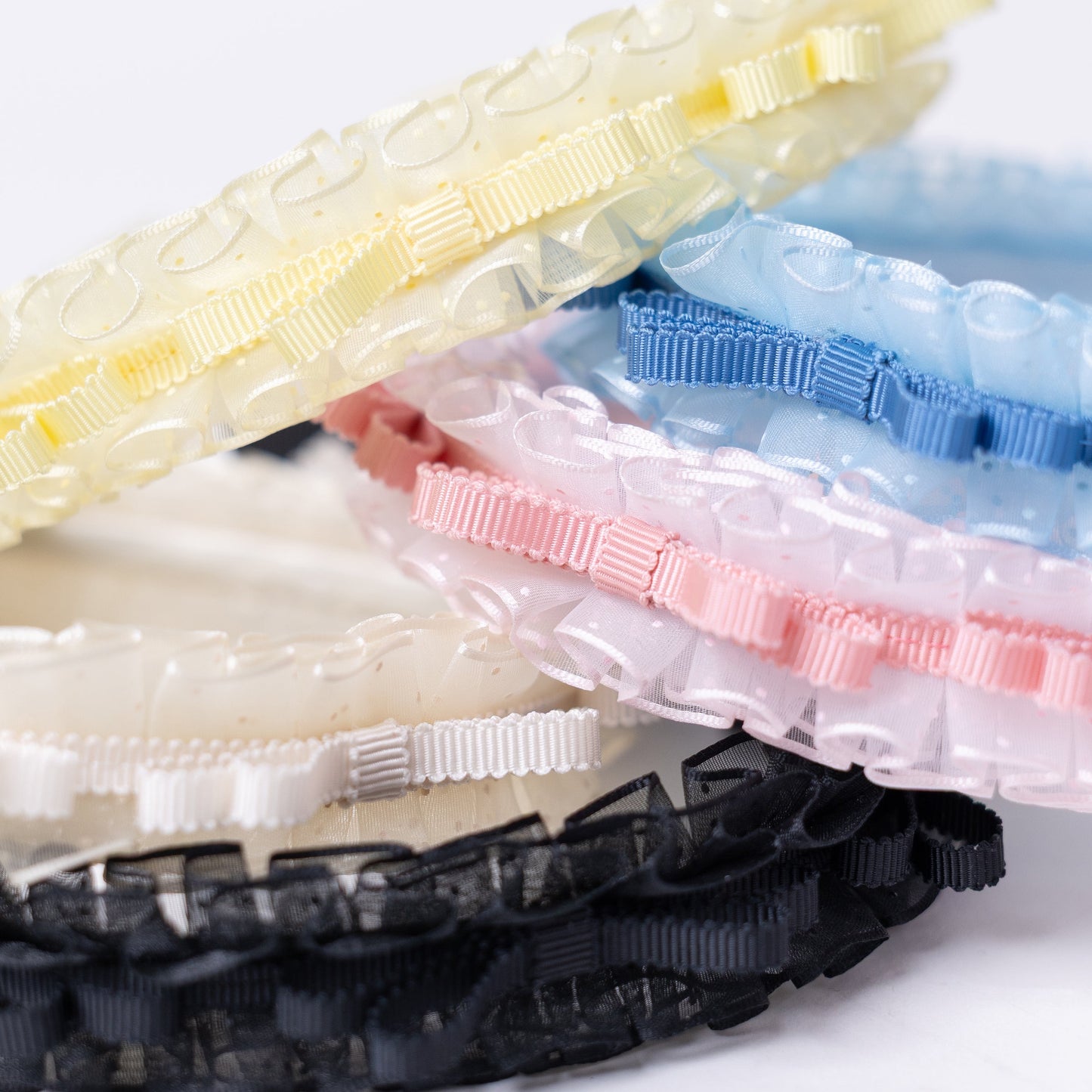 ⏰7月2日-7月5日受注⏰ Dot Frill Headband【BLACK】