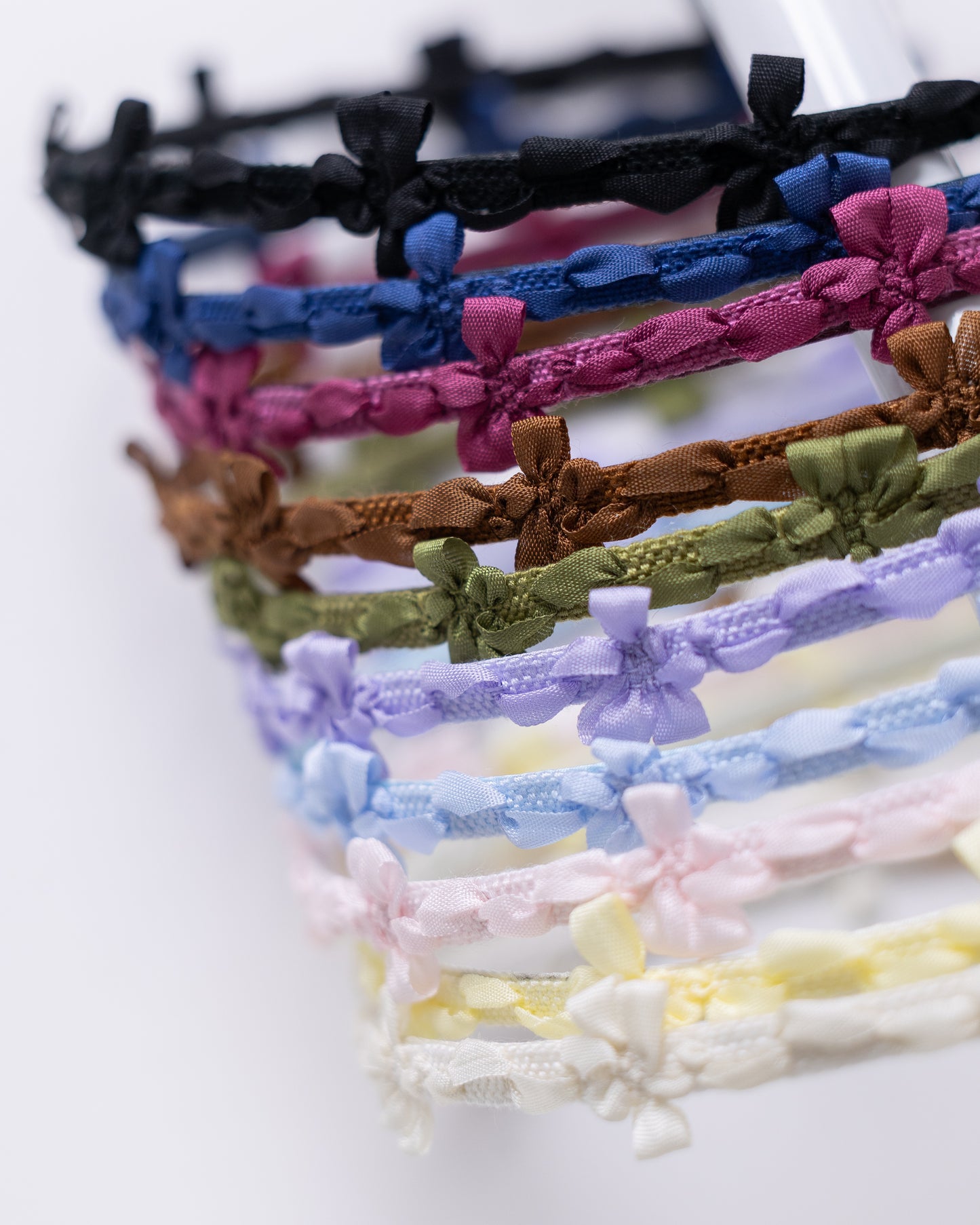 Floral Tape Headband【NAVY】