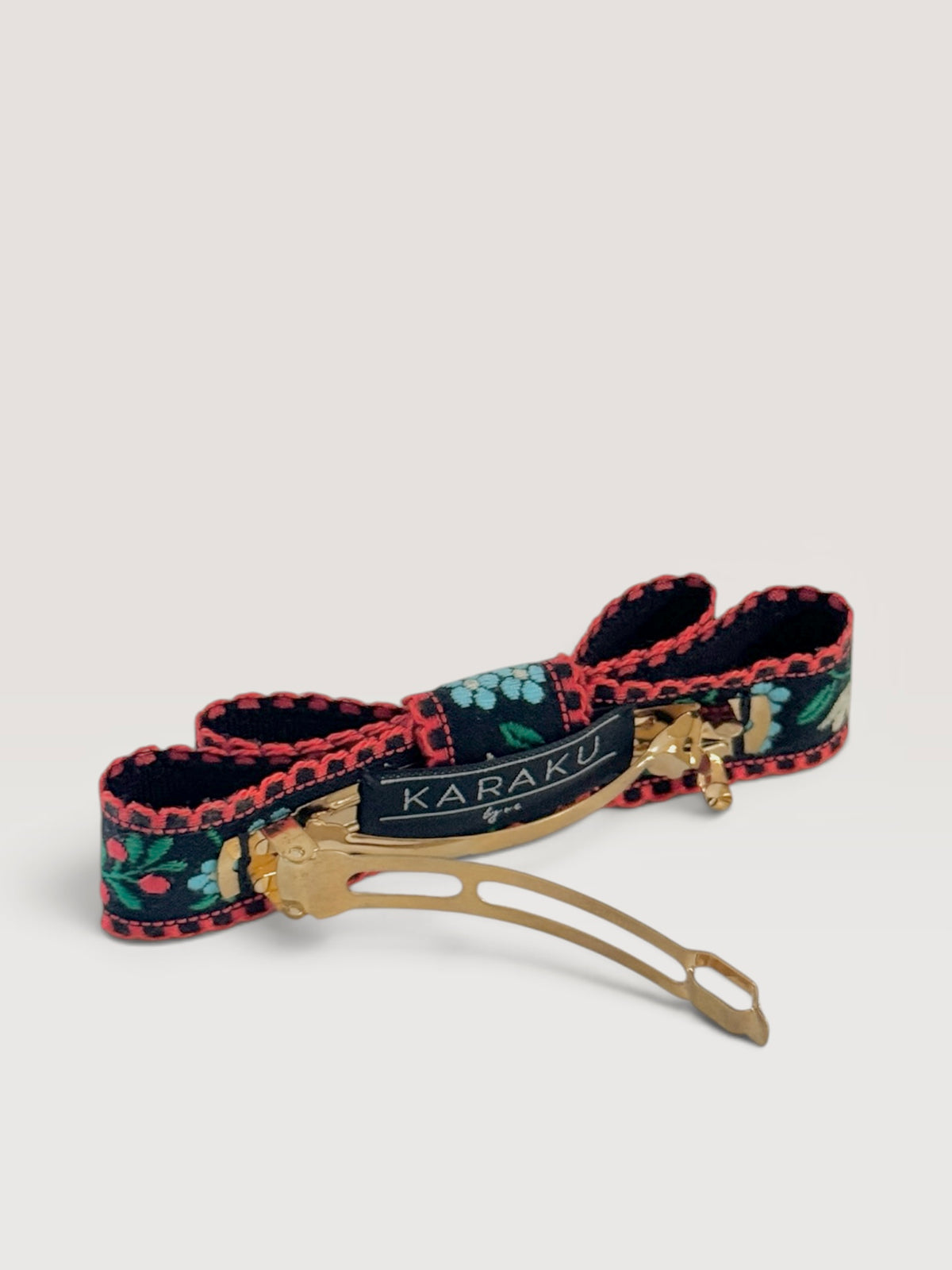Tyrolean Ribbon Barrette【BLACK】