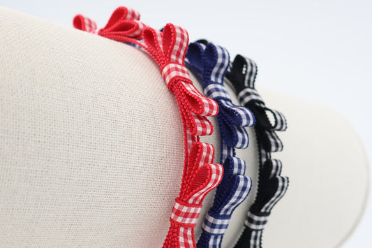 【New items】Introducing Gingham Check Mini Ribbon Headbands