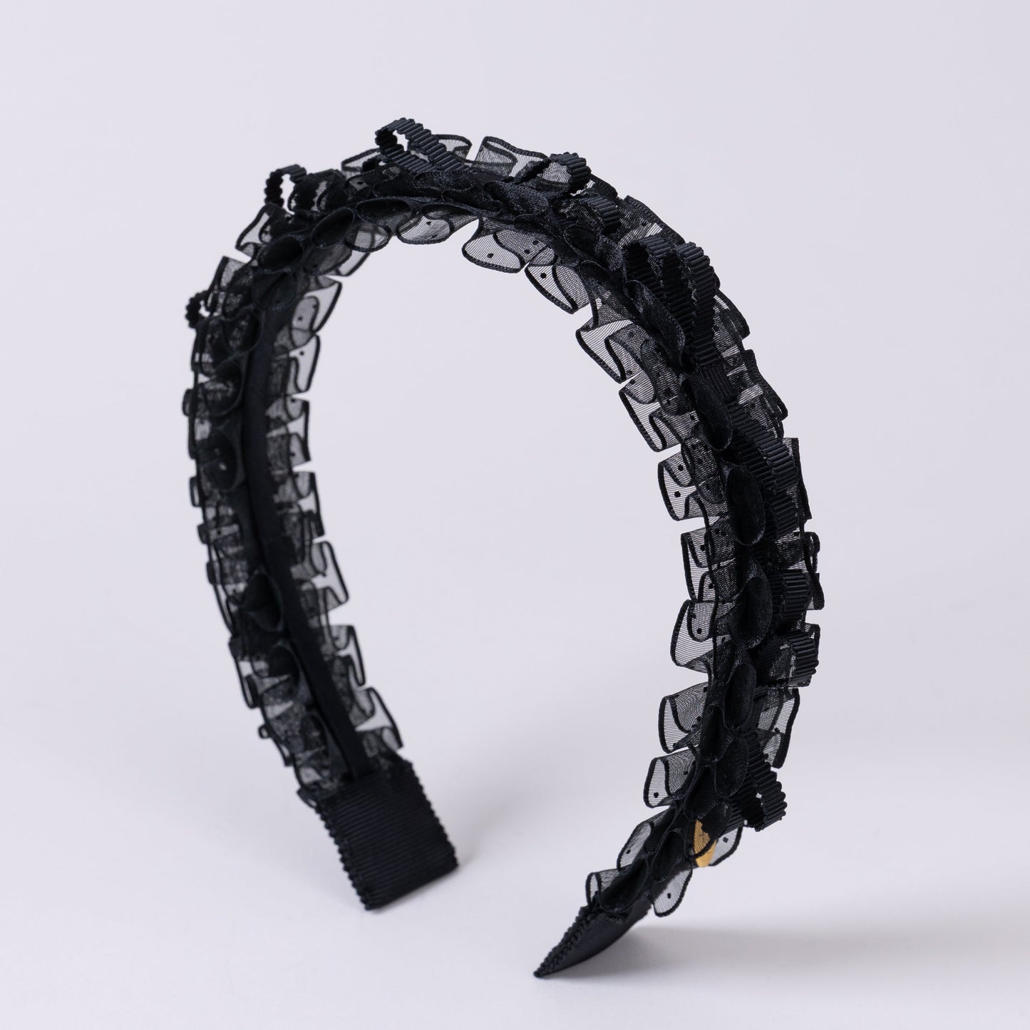 ⏰7月2日-7月5日受注⏰　Dot Frill Headband【BLACK】