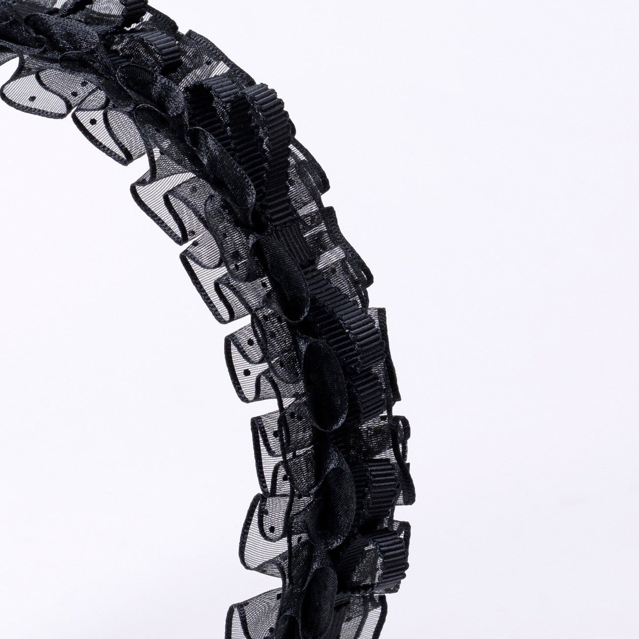 ⏰7月2日-7月5日受注⏰　Dot Frill Headband【BLACK】