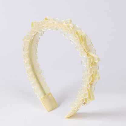 ⏰7月2日-7月5日受注⏰　Dot Frill Headband【YELLOW】