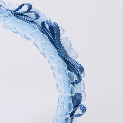 ⏰7月2日-7月5日受注⏰　Dot Frill Headband【BLUE】