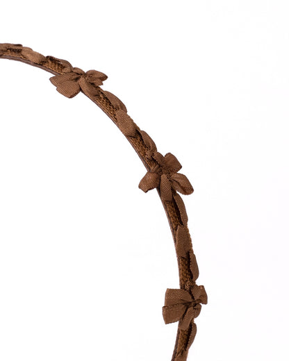 Floral Tape Headband【BROWN】