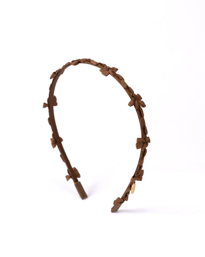 Floral Tape Headband【BROWN】