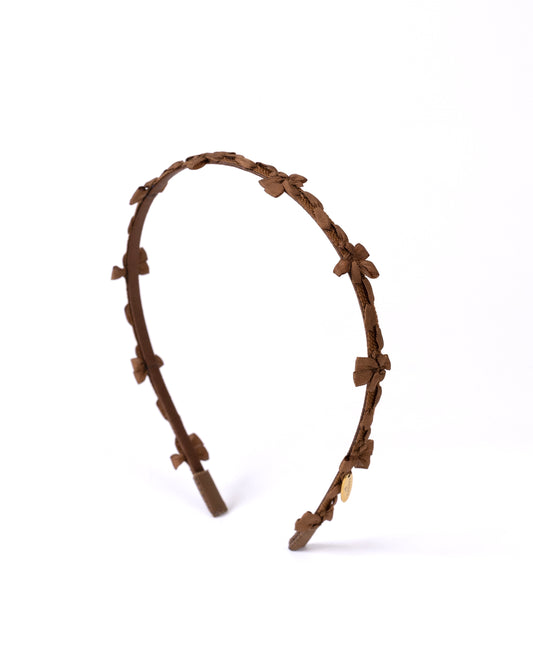 Floral Tape Headband【BROWN】