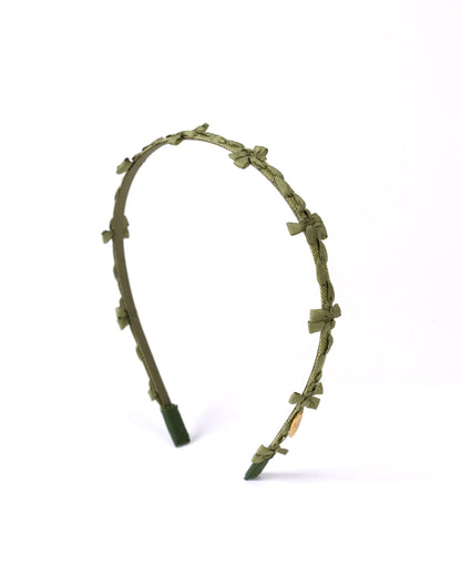 Floral Tape Headband【KHAKI】