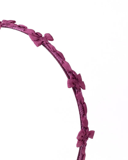 Floral Tape Headband【WINE】