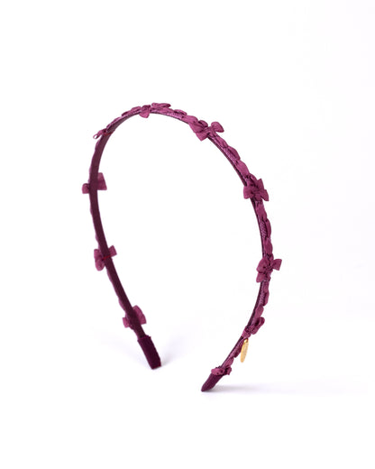 Floral Tape Headband【WINE】