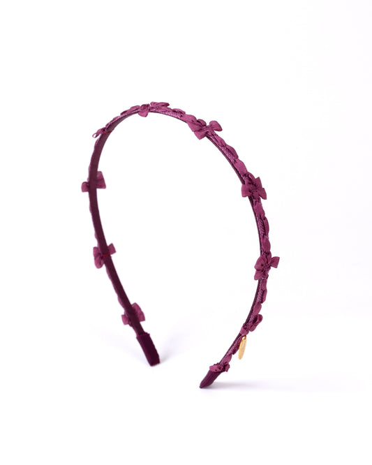 Floral Tape Headband【WINE】