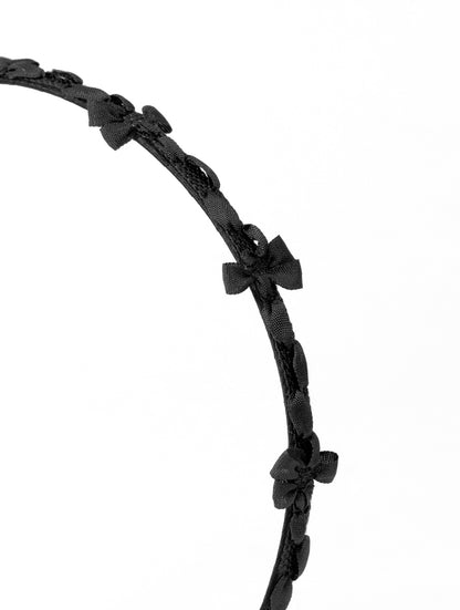 Floral Tape Headband【BLACK】