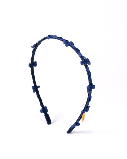 Floral Tape Headband【NAVY】
