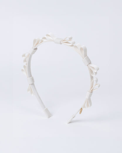 Mini Ribbon Headband【IVORY】