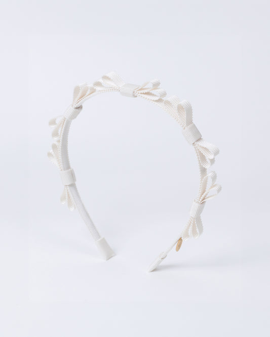 Mini Ribbon Headband【IVORY】