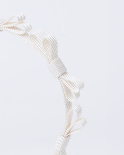 Mini Ribbon Headband【IVORY】