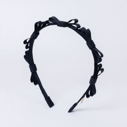 Mini Ribbon Headband【BLACK】