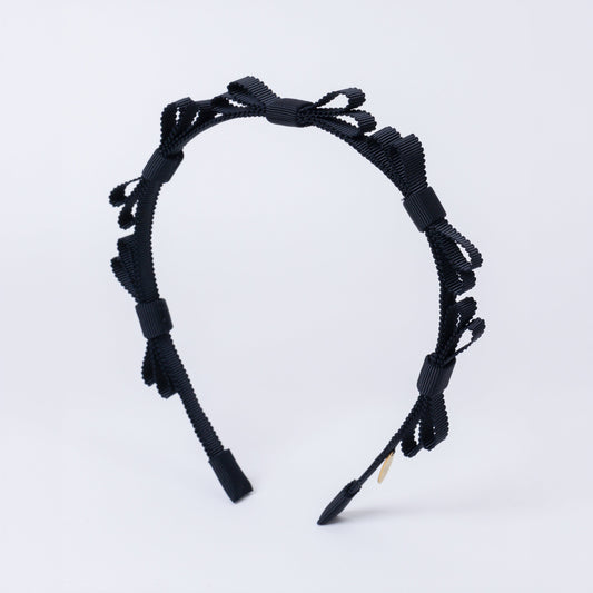 Mini Ribbon Headband【BLACK】