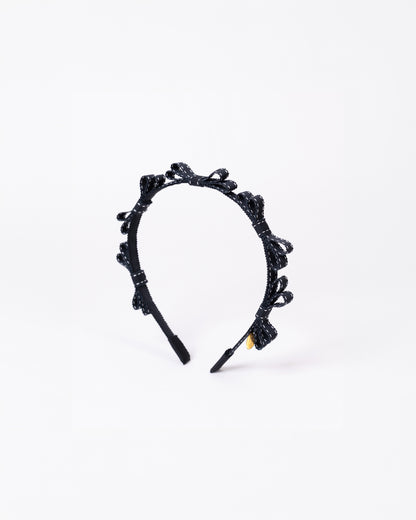 ⏰Sep10-13 Limited Order⏰Stitch Mini Ribbon Headband【BLACK】