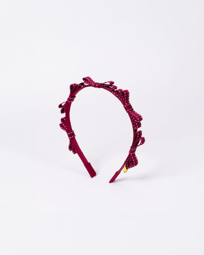 ⏰Sep10-13 Limited Order⏰Stitch Mini Ribbon Headband【WINE】