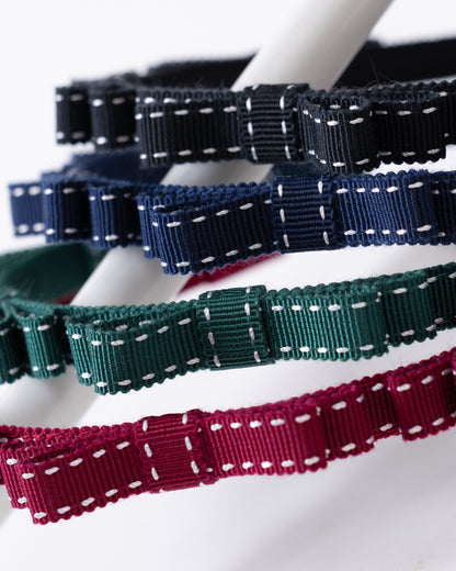 ⏰Sep10-13 Limited Order⏰Stitch Mini Ribbon Headband【NAVY】