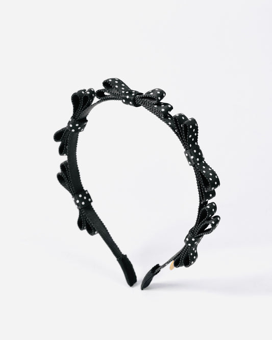 ⏰期間限定⏰　Dot Mini Ribbon Headband【BLACK】