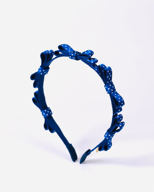 ⏰期間限定⏰　Dot Mini Ribbon Headband【NAVY】