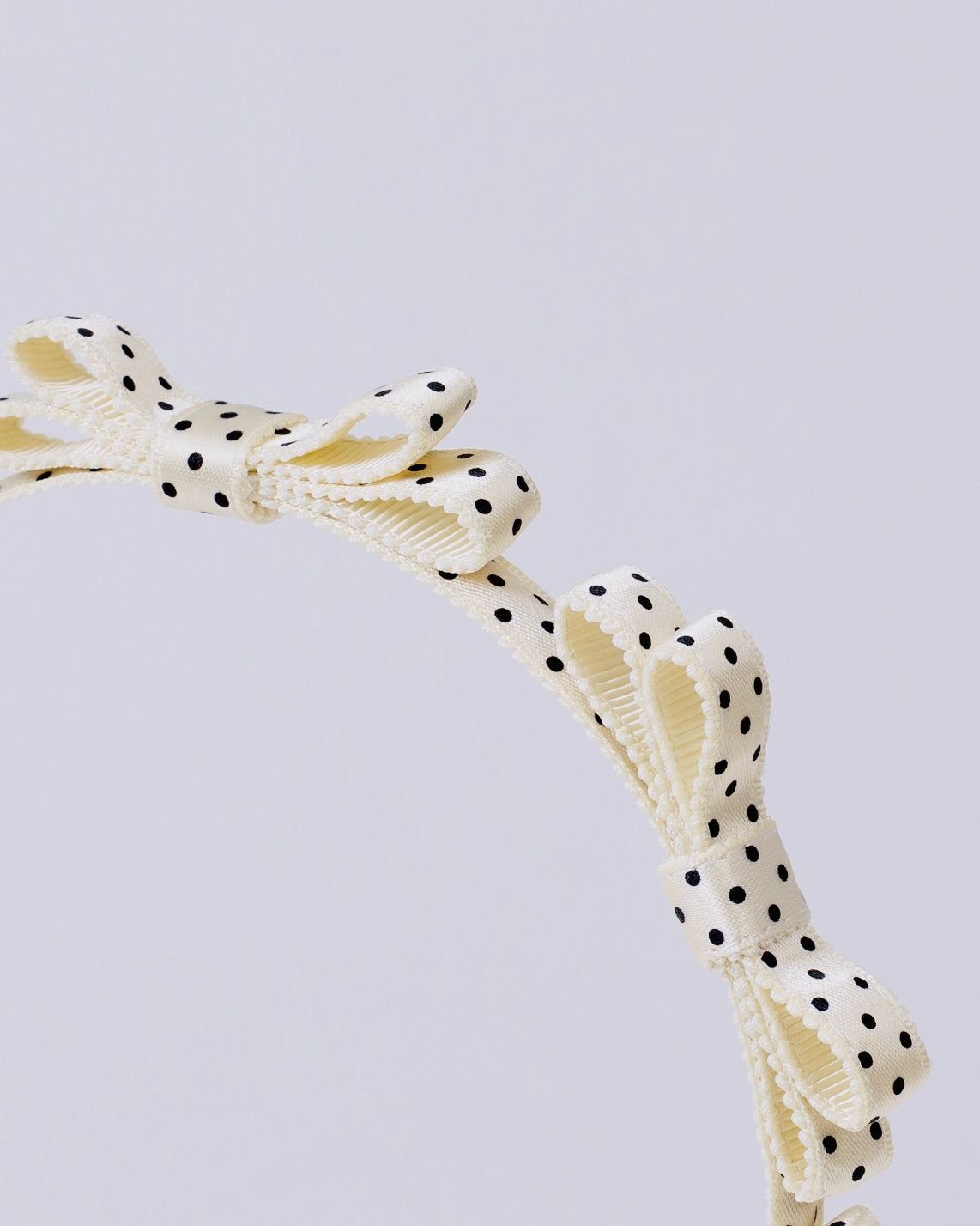 Dot Mini Ribbon Headband【IVORY】
