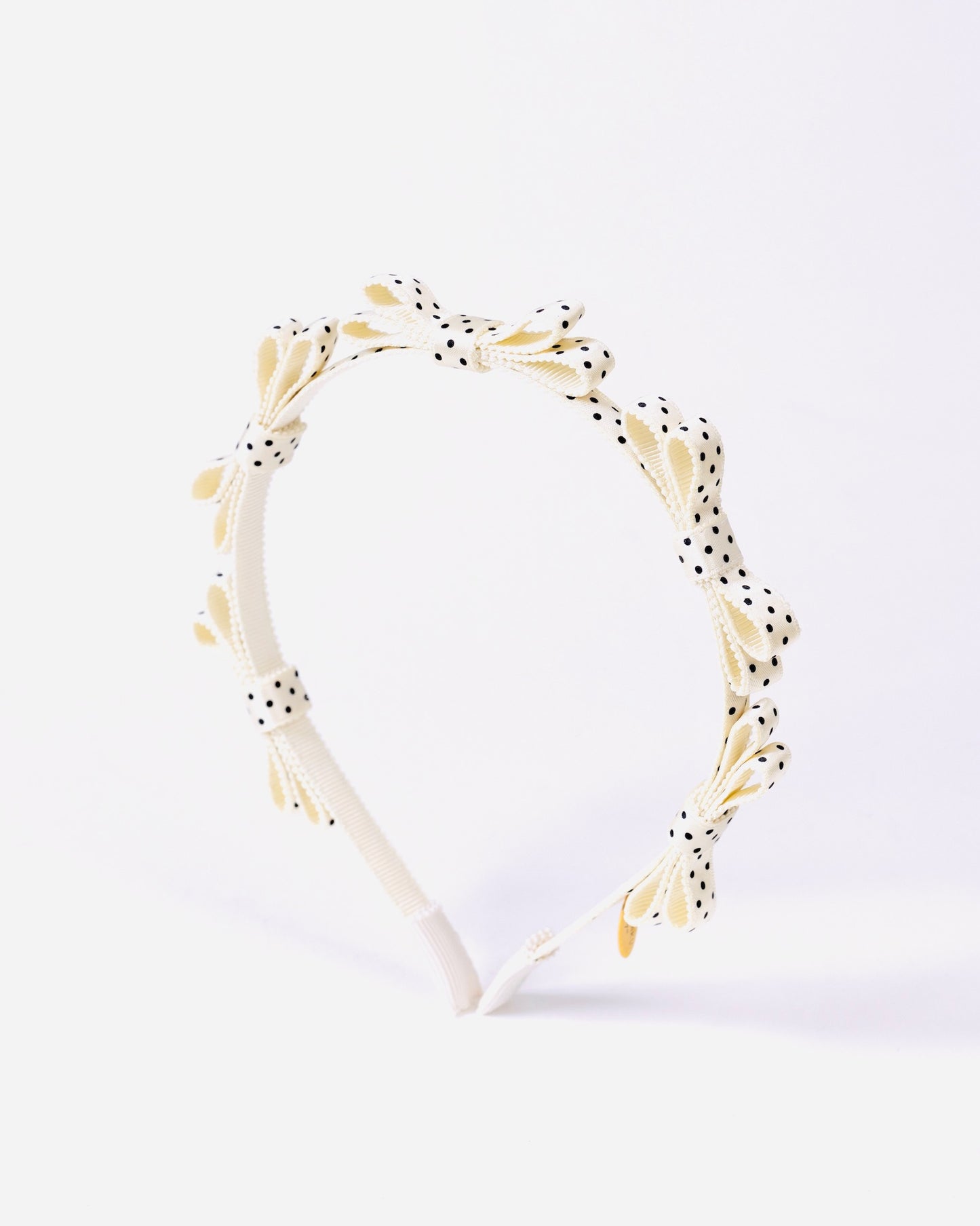 Dot Mini Ribbon Headband【IVORY】