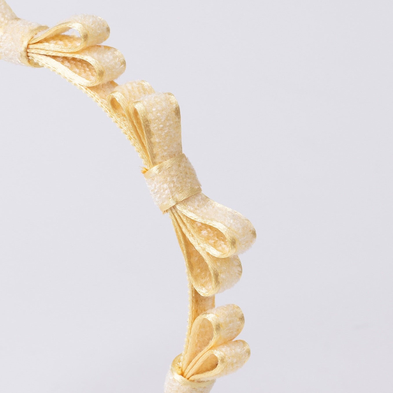 ⏰7月2日-7月5日受注⏰　Chenille Mini Ribbon Headband【YELLOW】