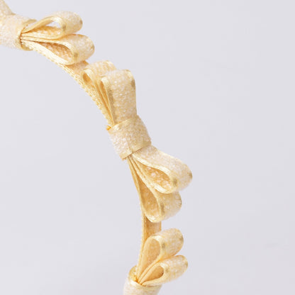 ⏰7月2日-7月5日受注⏰　Chenille Mini Ribbon Headband【YELLOW】