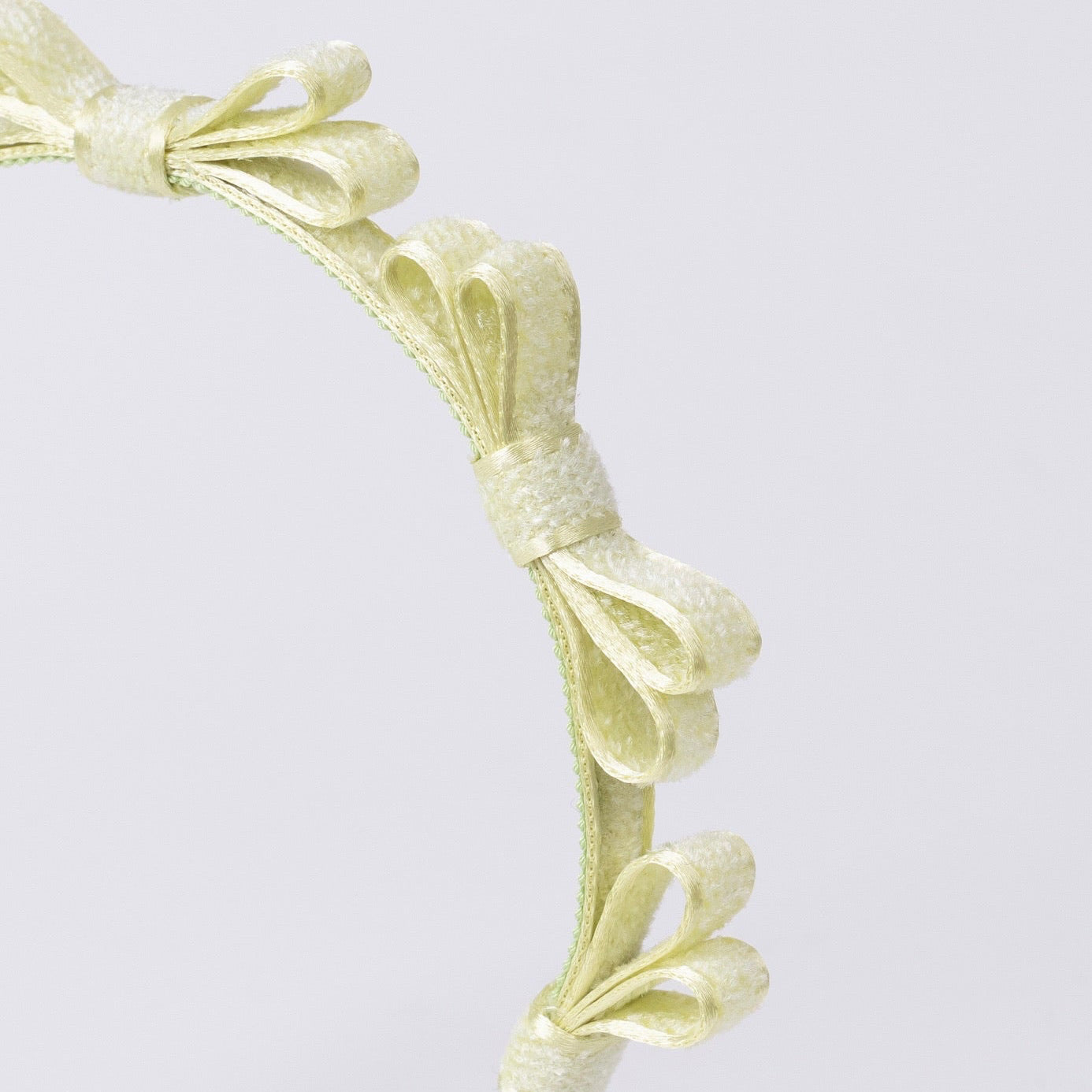 ⏰7月2日-7月5日受注⏰　Chenille Mini Ribbon Headband【LIME】
