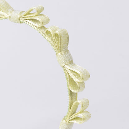 ⏰7月2日-7月5日受注⏰　Chenille Mini Ribbon Headband【LIME】