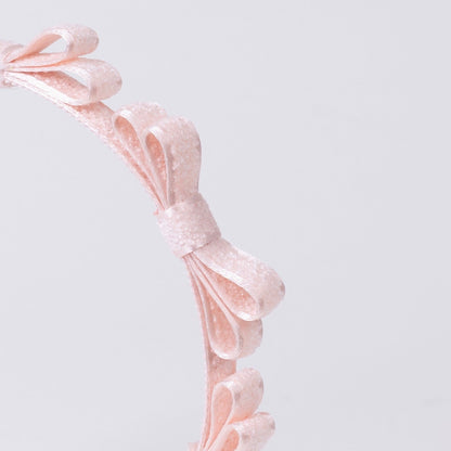 ⏰7月2日-7月5日受注⏰　Chenille Mini Ribbon Headband【PINK】