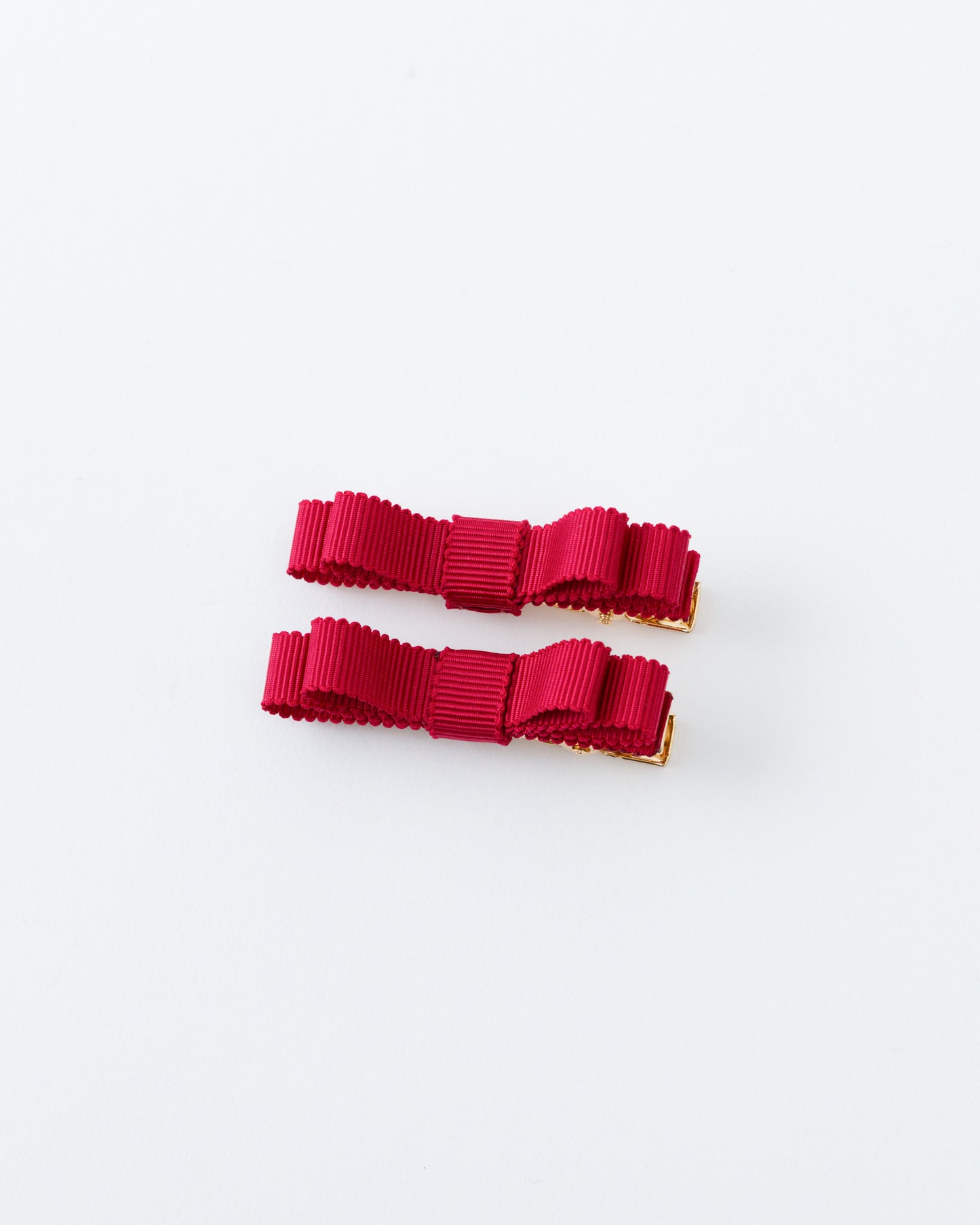 Mini Ribbon Hair Clip【RED】