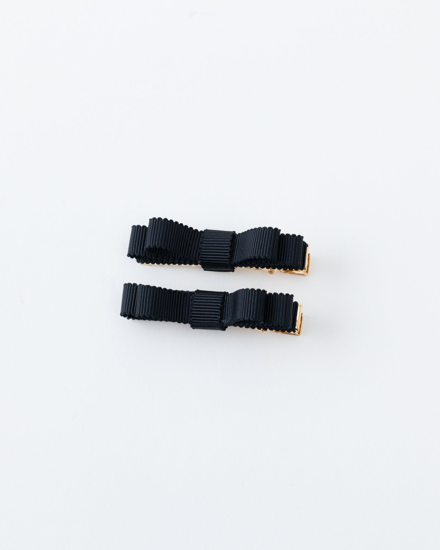 Mini Ribbon Hair Clip【BLACK】