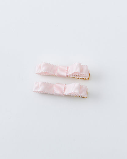 Mini Ribbon Hair Clip【PINK】