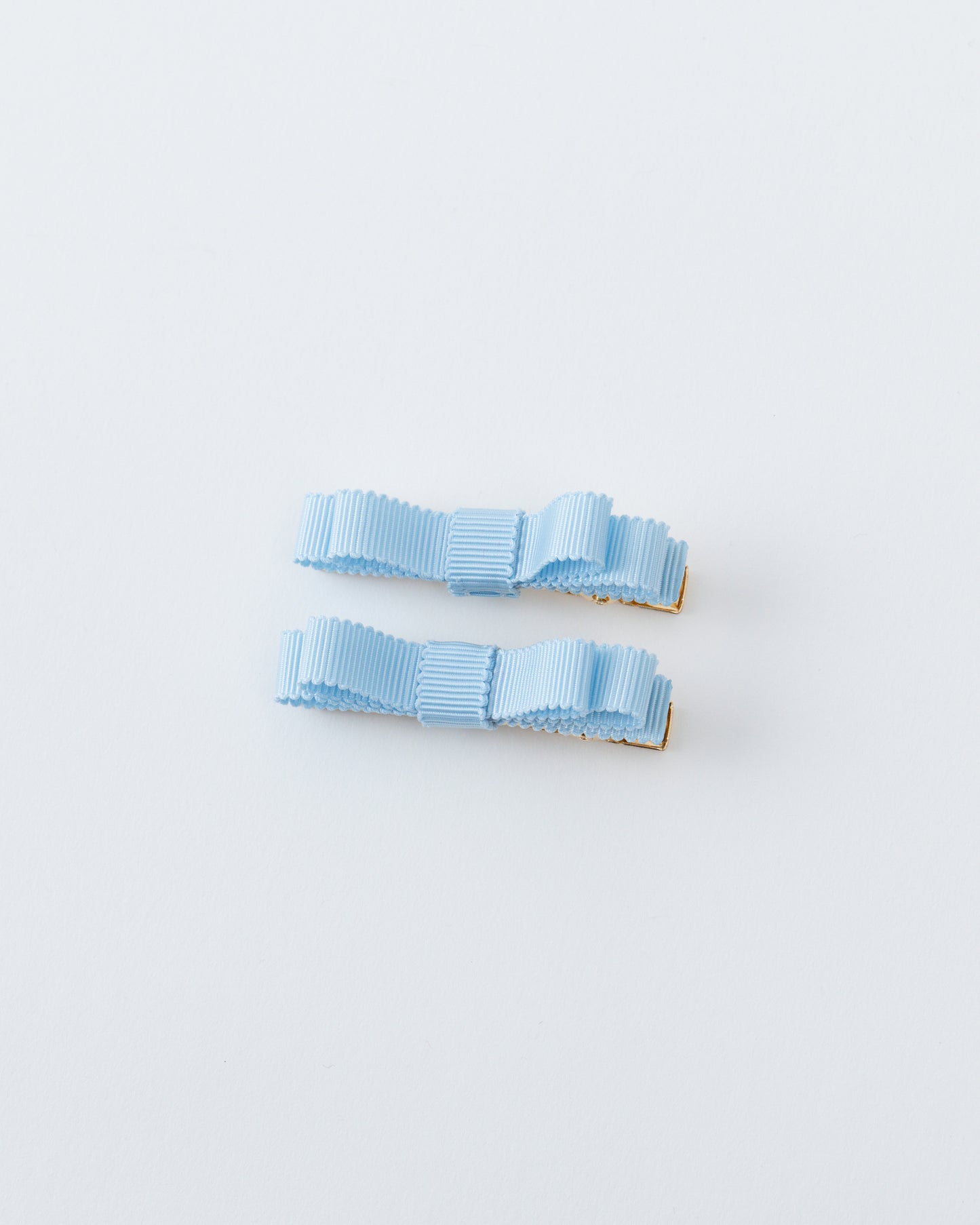 Mini Ribbon Hair Clip【BLUE】