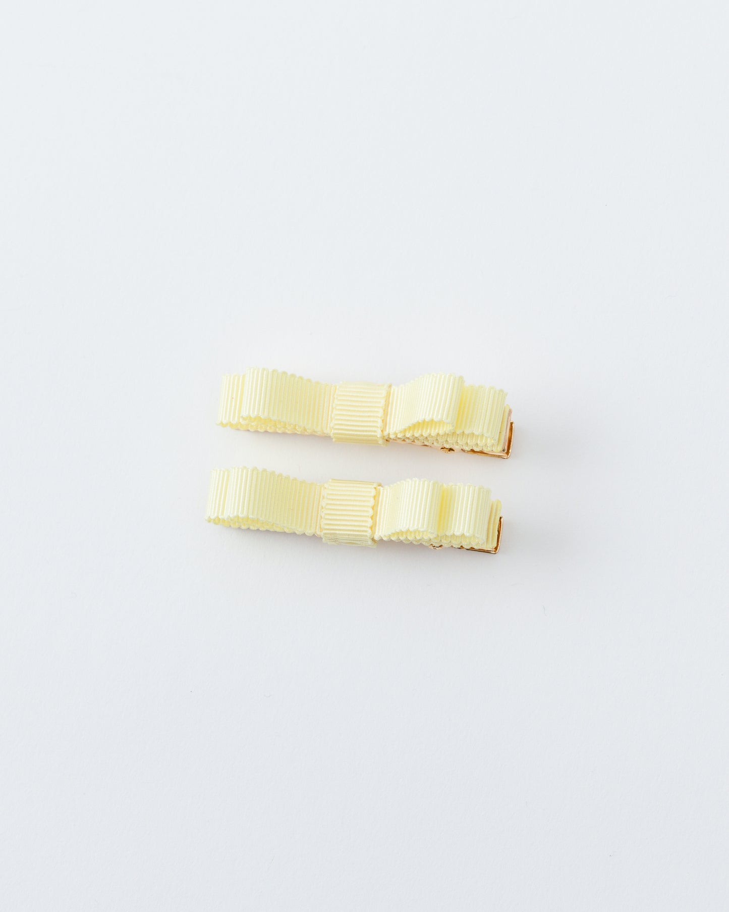 Mini Ribbon Hair Clip【YELLOW】