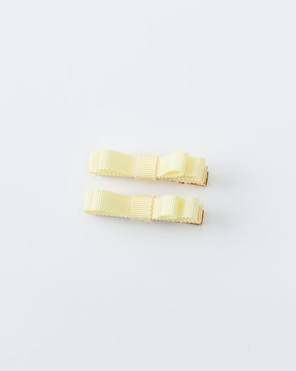 Mini Ribbon Hair Clip【YELLOW】