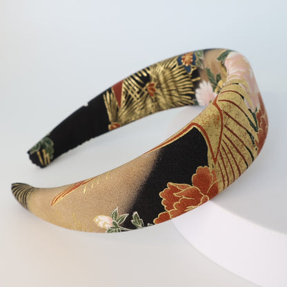 Flower Silk Headband【BLACK】