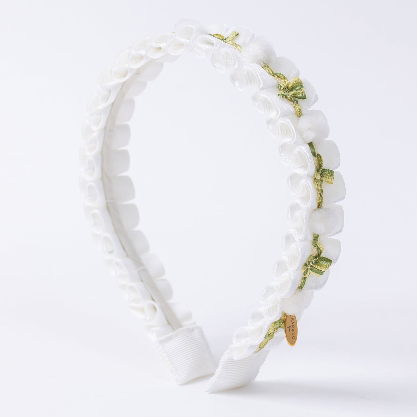 Velvet Puff Headband【WHITE】