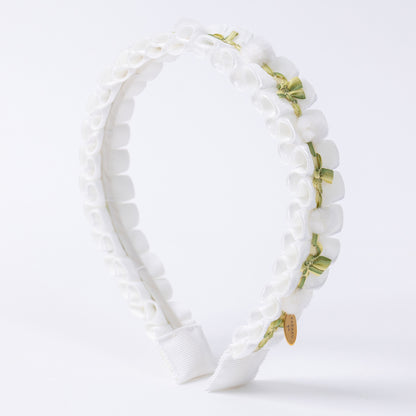 Velvet Puff Headband【WHITE】