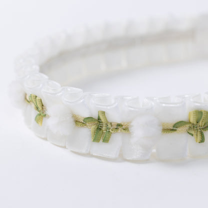 Velvet Puff Headband【WHITE】