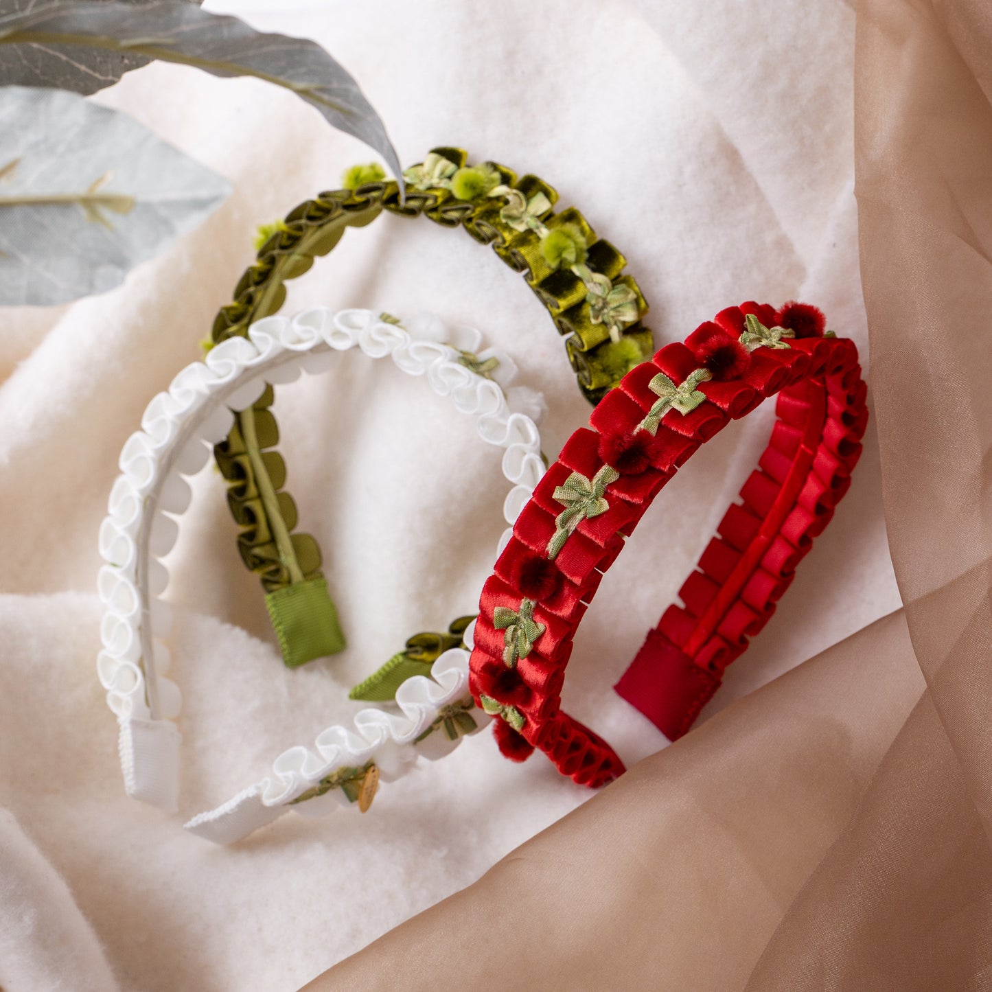 Velvet Puff Headband【WHITE】