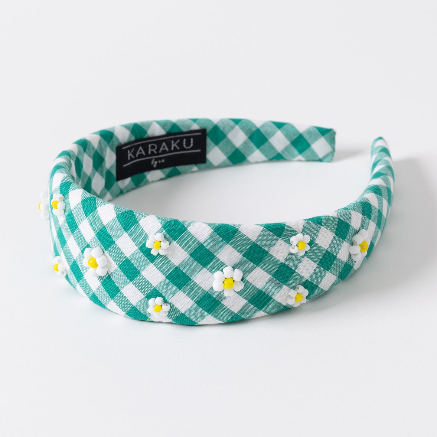 Gingham Daisy Headband【GREEN】
